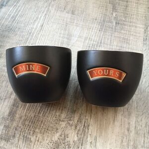 Vintage Bailey’s Irish Cream Ceramic Mine Yours Matching Cup Set, Dessert Cups